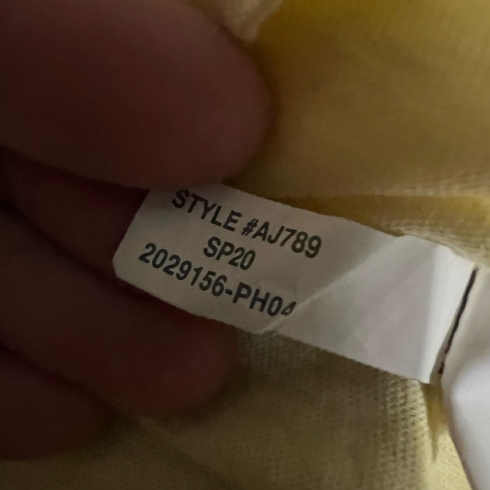 J. Crew knit goods yellow organic tee shirt womens XS. - Picture 8 of 9